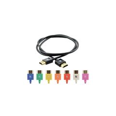C-HM/HM/PICO/BK-2 Ultra Slim High−Speed HDMI Flexible Cable with Ethernet, 0.6 m, Length: 0.6, Colour: Black