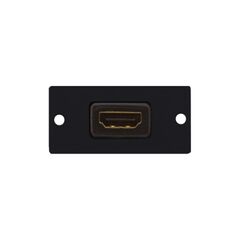 W-H(W-HDMI)(B) HDMI Wall Plate Insert, Black, Single Slot, Colour: Black