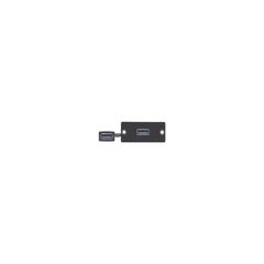 WU3-AA USB Wall Plate Insert, Black, Single Slot, USB-TypeA Female to USB-TypeA Female