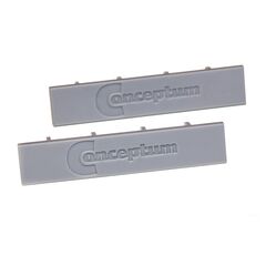 436-MENE Set of two plastic end cover for Conceptum M-Profile, grey