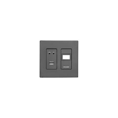 WP-DEC7/US-PANEL-SET-D(B) Black Frame and Faceplate Set for WP-DEC7/US-D(W) Wall Plate, black