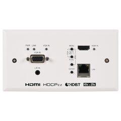 CH-2538STXWPEU UHD 2x1 HDMI/VGA over HDBaseT Wallplate Scaler (EU 2-Gang)