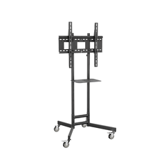 RPS-200 Mobile Cart, Black, 190.5cm, Dual Support up to 75" display