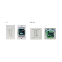 RC-308/EU-80/86(W) 8-button PoE and I/O Control Keypad, EU & UK–size with EU & UK White Frames, Version: EU 80/86 Version, Colour: White