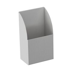 1004100102 Uniform Pencil Holder 07 - W80xD50xH140 mm, rail mounted, silver, Colour: Silver